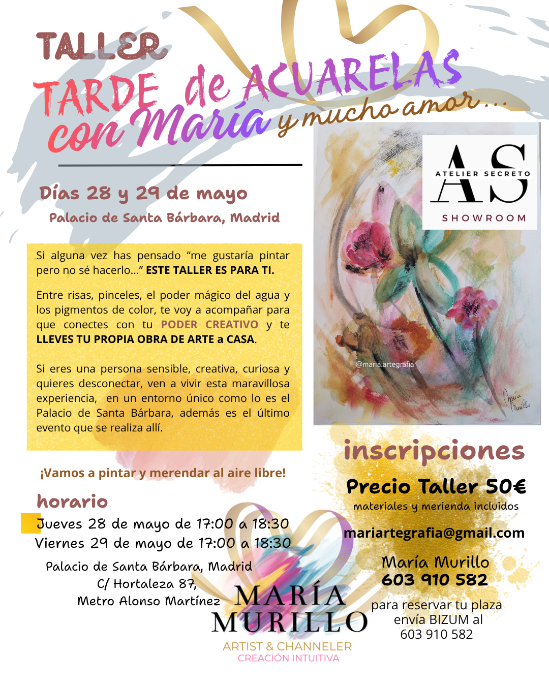 Taller «TARDE de ACUARELAS con María»
